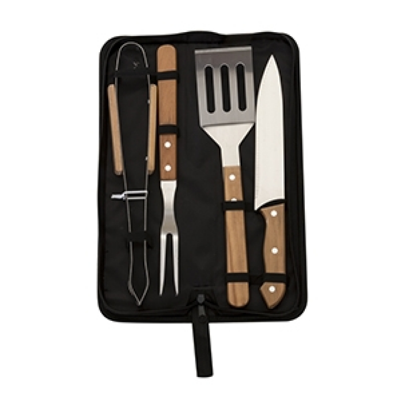 Kit de Churrasco com Maleta Valor Nilópolis  - Kit de Churrasco com Tábua